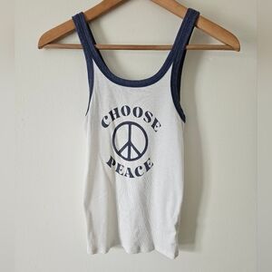 Choose peace ribbed tank